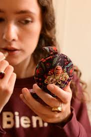 My Doris Pink Golden Bee Compact Mirror