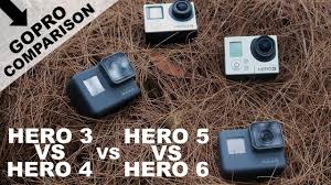 Gopro Comparison Hero 3 Vs Hero 4 Vs Hero 5 Vs Hero 6 Audio Visual Comparison Danstube Tv Youtube