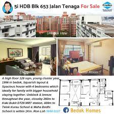 5i Hdb Blk 653 Jalan Tenaga A High Floor 128 Sqm Young Cluster Year 1996 In Bedok Squarish Layout Spacious House With 4 Bed Master Room House Spacious
