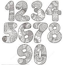 zentangle numbers set 0 9 coloring page from category select 27948 prin pages free printable patterns coloriage de veuve noire
