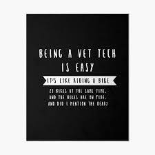 Vet Tech Design Being A Vet Tech Is Easy Cute Funny Gift Art Board Print By Ssmcwhortor Redbubble