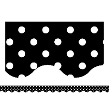 Black And White Dots Border Teacher Created Resources Black White Polka Dot Bulletin Board Border Scalloped Bulletin Board Borders Classroom Themes Teacher Created Resources