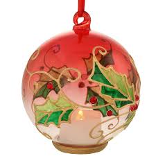With over 1,500 christmas tree ornaments there's a gift for everyone on your list. Holly Leaves Candle Lit Led Glass Ornament