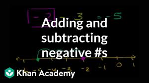 Adding And Subtracting Negative Numbers Pre Algebra Khan Academy Math Worksheets Subtracting Negative Numbers Negative Numbers