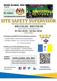 Feng ming construction pte ltd 3.2. Nosh Global Kursus Site Safety Supervisor Part Time Facebook