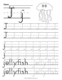 Free Printable Tracing Letter J Worksheet Letter Tracing Printables Tracing Worksheets Preschool Letter Worksheets For Preschool