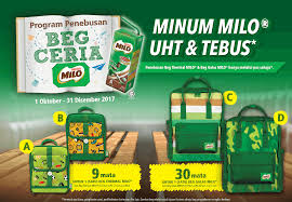 Milo malaysia is having their free sample redemption. 1000savings Com Drink Milo Uht Redeem Milo Thermal Bag Backpack