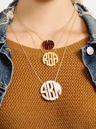Acrylic Block Monogram Necklace Acrylic Monogram Necklace Monogram Necklace Personalized Monogram Necklace
