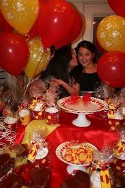 Birthday Party In Spanish Red Yellow Birthday Party Deco Anniv Deco