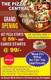 affle s the pizza central snacks food large pizza