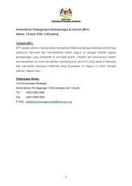 I am writing this letter to address the issues that may be arise in our education system in accordance to the changes students can capture picture of the work done or scan the materials to be shared to the teachers. Eurocham Malaysia On Twitter The Ministry Of International Trade Industry Miti Had Announced That The Approval Given To Companies To Operate During The Period Of Movement Control Order Mco Phase 1