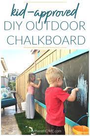 How To Make A Giant Outdoor Chalkboard Outdoor Chalkboard Chalkboard Diy Projects Backyard For Kids