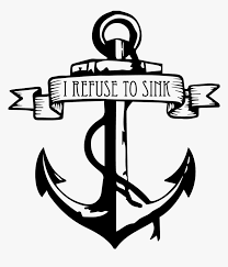 Black anchor with i refuse to sink banner tattoo on ankle. I Refuse To Sink Anchor Coloring Pages Transparent Anchor Tattoo Png Png Download Transparent Png Image Pngitem