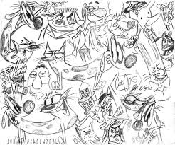 I always put notable and not so notable characters into these drawings. Catdog Collage By Jonnybcartoonman Deviantart Com On Deviantart Collage Drawing 90s Cartoon Collage