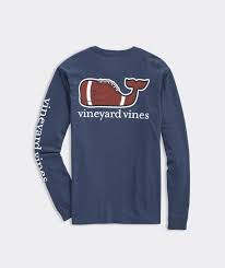 Shop Football Whale Long Sleeve Pocket Tee At Vineyard Vines