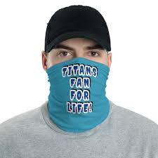 Neck Gaiter: TITANS Fan for Life! Custom Face Mask. Protection W/ Style!