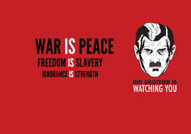 Download wallpaper mustache, freedom, power, war, past, the world, 1984, big  brother, Orwell, big brother, ignorance, slavery, section minimalism in  resolution 5000x3500
