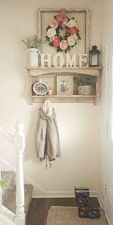 Small Entryway Spring Flowers Country White Farmhouse Style Entryway Decor Small Home Decor Decor