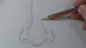 تعليم الرسم كيفية رسم الانف وتظليله بطريقة سهلة جدا Youtube Nose Drawing Drawings Art Drawings