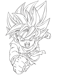 Draw outlines for the face, ear & neck. Drawing Skill Kid Goku Gt Drawing