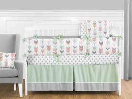Pink and grey baby bedding | olivia rose crib collection. Sweet Jojo Peach Pink Grey White Woodland Arrow Girl Room Baby Bedding Crib Set For Sale Online