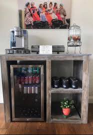 Mini Fridge Table In 2020 Coffee Bar Home Bars For Home Mini Bar