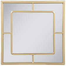 Square gold metal dimensional wall mirror, 26 x 26 by cosmoliving by cosmopolitan. Gold Square Metal Wall Mirror Hobby Lobby 5508395