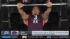 Alex Barnes Does 34 Bench Press Reps At The 2019 Nfl Scouting Combine Youtube