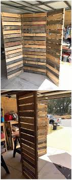 How To Make Wooden Pallet Room Divider Wood Room Divider Pallet Room Wooden Pallet Furniture