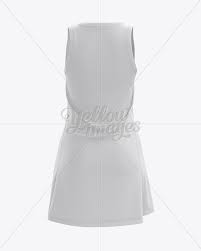 Download Netball Dress Hq Mockup Back View In Apparel Mockups On Yellow Images Object Mockups