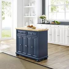 Crosley Madison Navy Kitchen Island Kf30031anv The Home Depot In 2020 Butcher Block Countertops Kitchen Cart Kitchen Design
