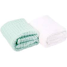 Your child's skin is fragile and without a doubt, you have to protect them. Newborn Muslin Baby Towel Cotton Gauze Super Soft Baby Bath Towels 6 Layers Infant Towels 2 Pack 43 3 X43 3 White Green Buy Online In India At Desertcart In Productid 139261252