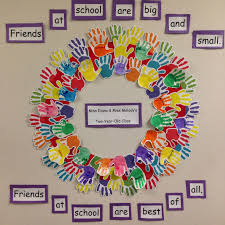 Sweet Handprint Friendship Wreath Great Activity For The