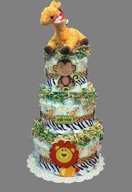Jungle Safari Diaper Cake Safari Diaper Cake Jungle Shower Diapercakedeco Safari Diaper Cakes Baby Shower Decorations For Boys Baby Shower Decorations Neutral