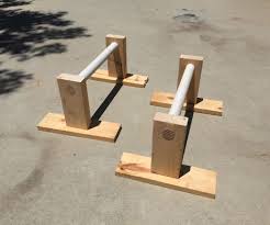 Hi Everyone Happy Summer I Decided To Use My Summer Freedom To Make Some Really Low Grade Parallettes Out Of Rando Diy Gym Diy Home Gym Diy Exercise Equipment