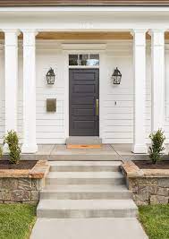 I use a lot of custom color matches in this house. White Grey Paint Color Ideas Modern Farmhouse Hello Lovely