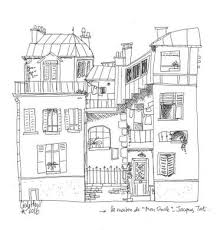 La Maison De Mon Oncle Cecile Hudrisier My Work Mes Dream House Drawing House Drawing Doodle Drawings