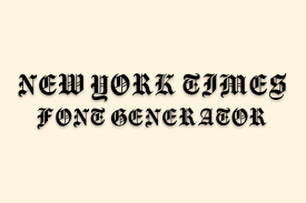 The font's real name is english towne normal. New York Times Font Generator Fonts Pool