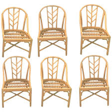 Mcguire Dining Room Chairs Set Of 6 Rattan Raw Hide Wraps Dining Room Chairs Leather Dining Room Chairs Room Chairs