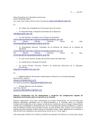 Check spelling or type a new query. Carta Para Enviar A Autoridades Republica Dominicana E Internacionales Es 24 10 2011 Doc 42 00 Kb