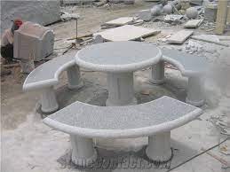 Static load capacity.75 thick granite white top is waterproof, impact and stain resistant; Outdoor Garden Stone Tables And Benches Stone Round Table Top Garden Stone Tables And Chairs G654 Dark Grey Granite Benches From China Stonecontact Com