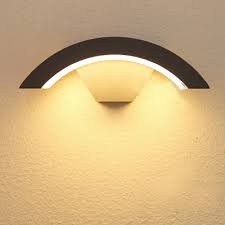 Damp Proof Outside Wall Lighting 11 42 Wide Arch Led Wall Sconce 15w 18w 110lm 2700k 6000k Warm White Light Aluminum Black Crest Shaped Led Downlight Sconce Lighting For Porch Villa Foyer Back Yard