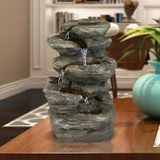 Beautiful wall hanging fountains, tabletop fountains, free standing fountains specifically falls water fountains are well designed a show of water falls indoor area. Indoor Outdoor Fountain Waterfall Tiering Pots Modern Tabletop Cascading Decor Brunnen Wasserwande Saulen