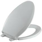 KOHLER K-4636-Cachet Elongated White Toilet Seat, with