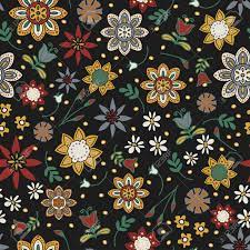 Busy floral fabric or pattern. Seamless Vector Pattern With Hand Drawn Flowers On Black Background Cute Busy Floral Wallpaper Design Childish Fabric Fashion Royalty Free Cliparts Vectors And Stock Illustration Image 154675931