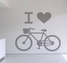 I Love Cycling Decal Bicycle Print Bike Art Bicycle