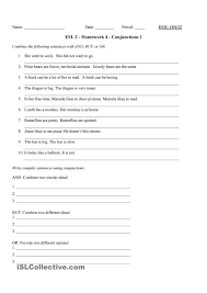 Coordinating Conjunctions And But Or Conjunctions Worksheet Grammar Worksheets Coordinating Conjunctions