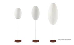 A pair of modernist table lamps designed by george nelson. Nelson Cigar Bubble Floor Lamp On Lotus Stand Hivemodern Com