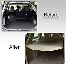 The retractable cargo area cover conceals your cargo area from view for added peace of mind. Kaungka Cargo Security Rear Trunk Cover Retractable For 14 18 Toyota Highlander Cargo Cover Beige Not Fit That Has 2 Captains Chairs Buy Online In Japan At Desertcart Jp Productid 44980275