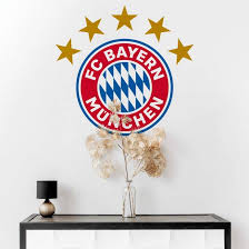 Die fünf sterne über dem logo sind zunächst exklusiv mit dem fc bayern home trikot 21/22 erhältlich. Fc Bayern Munchen Logo Originales Fcb Wandtattoo Wall Art De